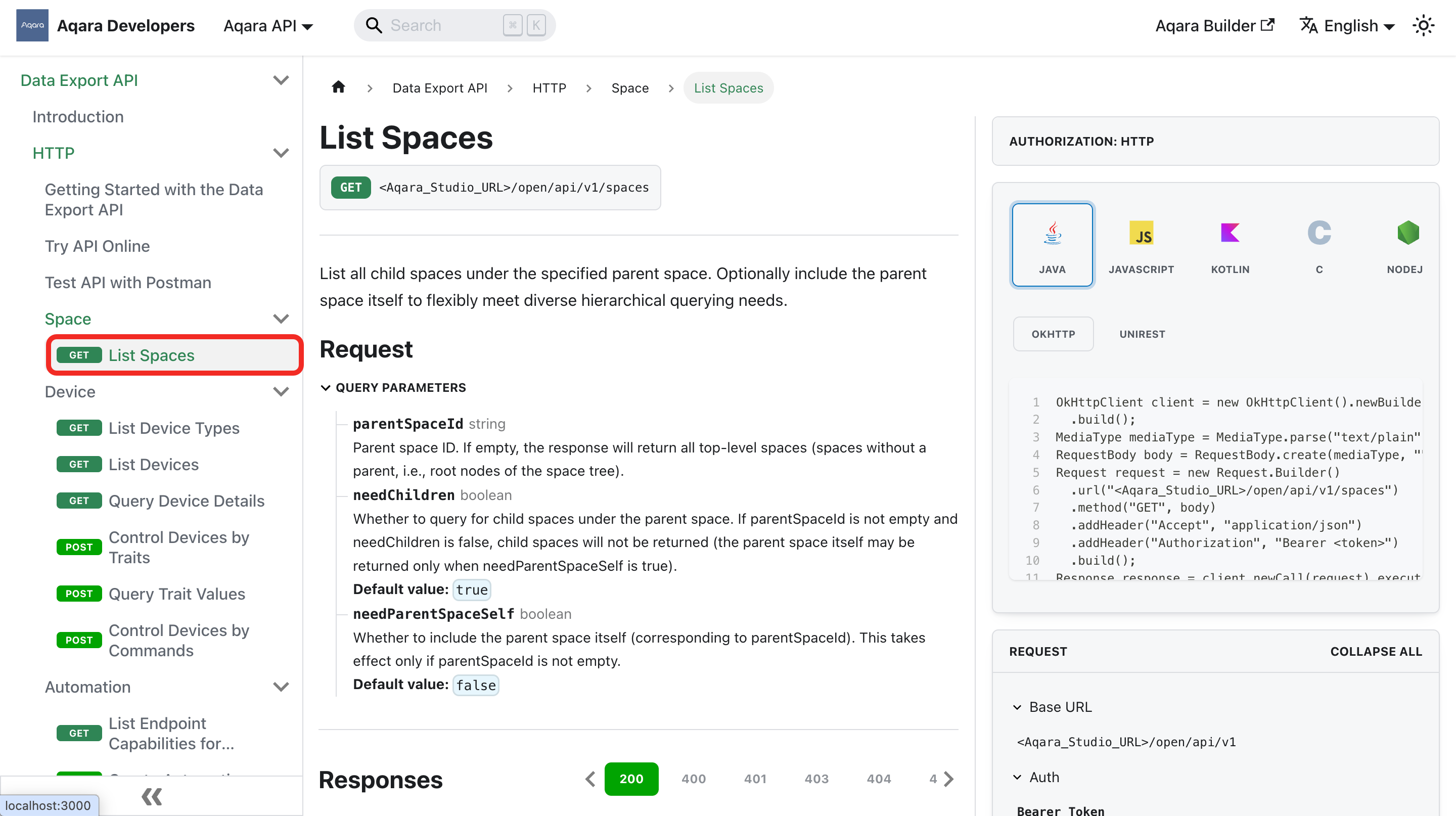 View API Documentation