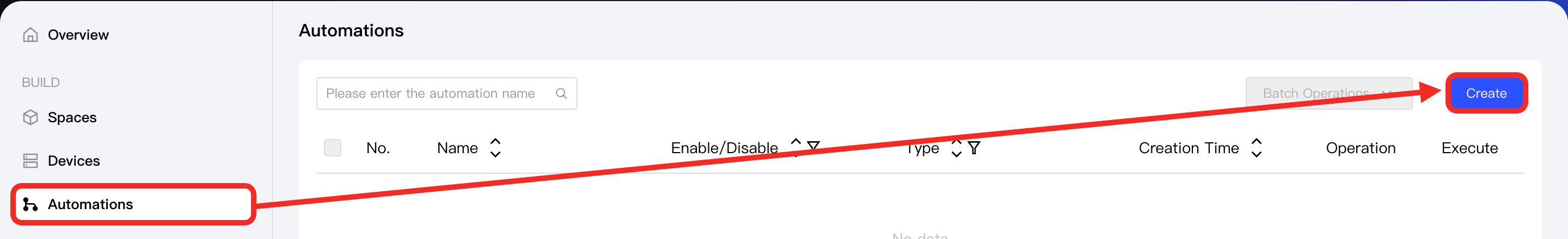 Click create