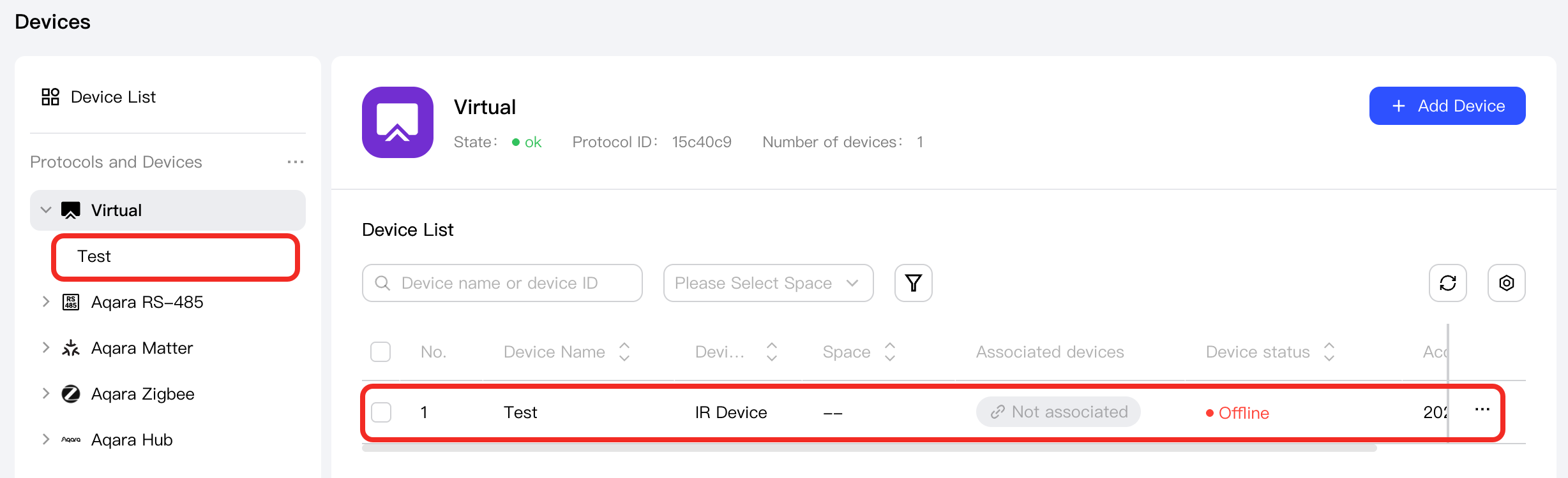 Return to device details