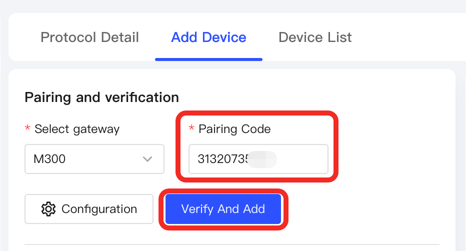 Input Pairing Code