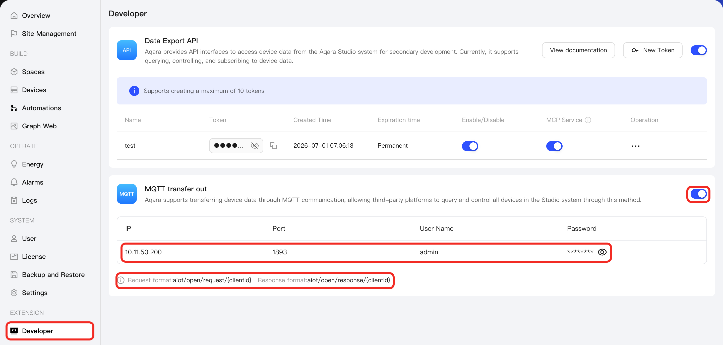 Get MQTT connection info